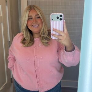 Pink Floral Women's Sweater